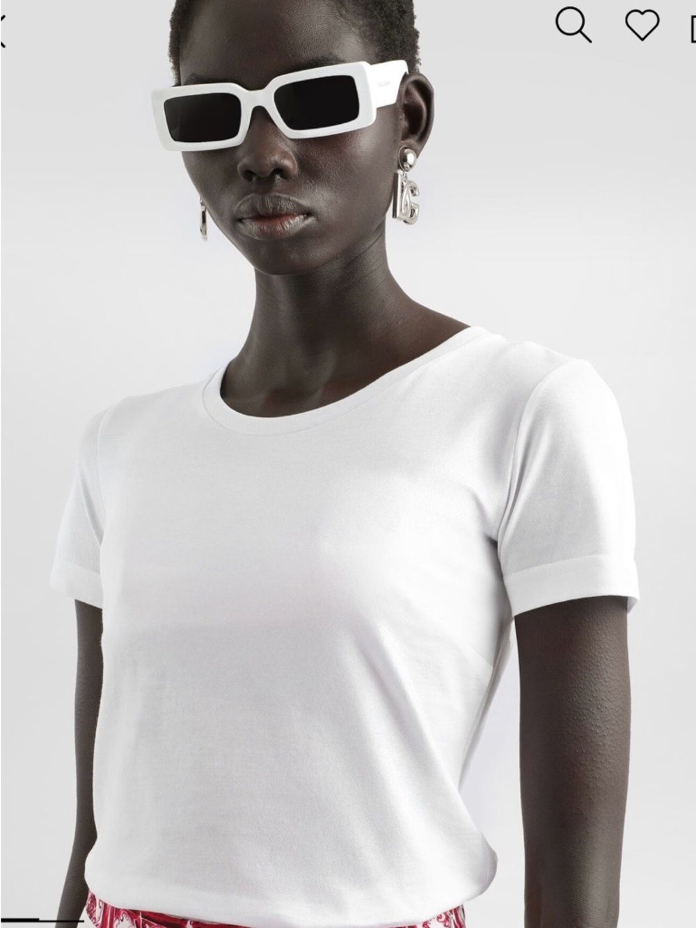 Dolce & Gabbana White Short Sleeve Crewneck Tee